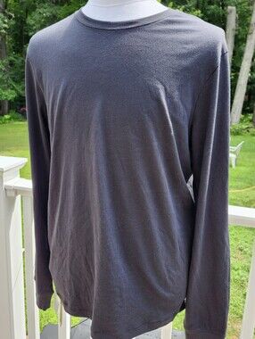 SKIMS Men's Long Sleeve Crewneck Shirt - Large Onyx - NWT